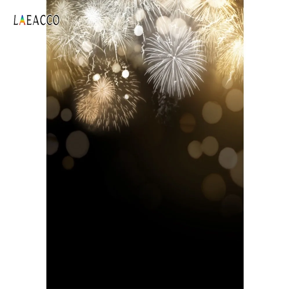 Laeacco фотофоны Блестящий Фейерверк Темный горошек вечеринка праздник