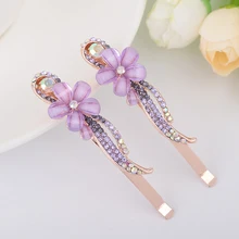 EASYA Новая мода элегантная шпилька для волос украшения для волос хрустальные стразы заколки для волос с цветком женские аксессуары для волос