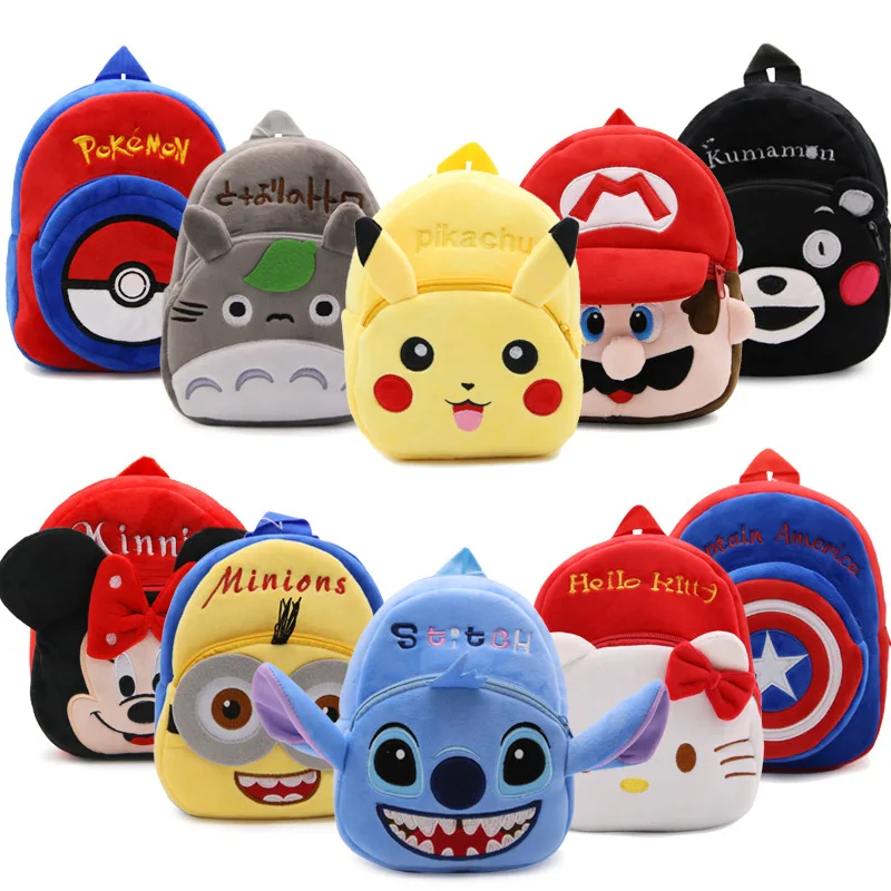 

2017Cartoon Cute Children School Bags for Girls Boys Kids Plush Backpacks Baby Mini Schoolbag Hello Kitty kindergarten Backpack