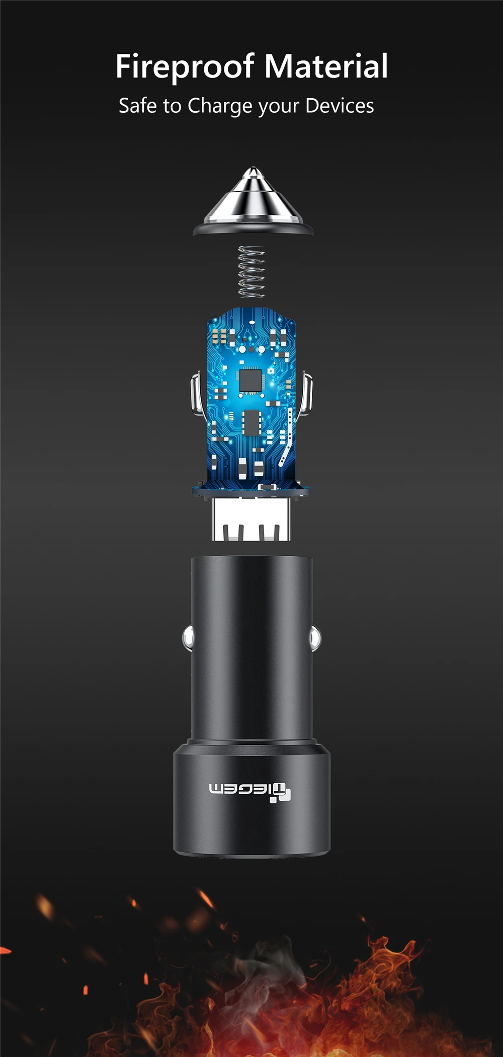 USB Carga Rápida 3.0-Adaptador de Carregador de