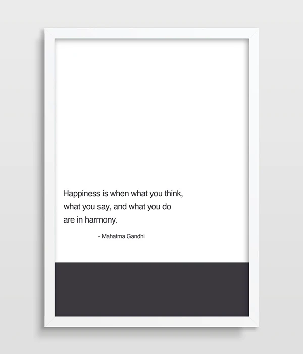 Gandhi Quote, Typographic Print, Inspirational Quote, Motivational Quote, Typography Print, Lots of Colours, Office Art, Home Office-1