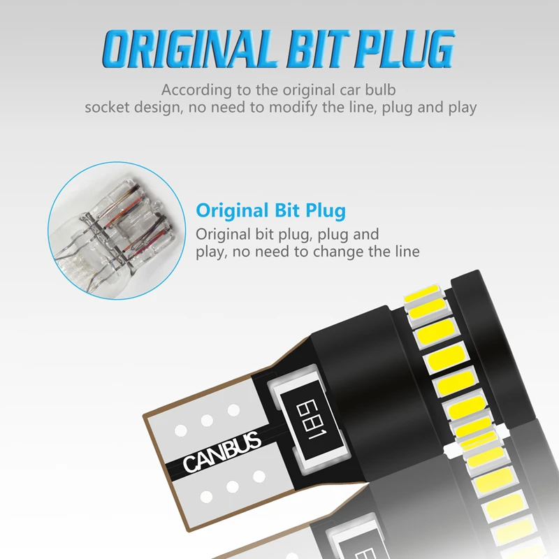 TUINCYN 2 шт. W5W T10 светодиодный светильник Canbus 194 168 автомобильный зазор парковочные огни авто интерьерная лампа для чтения багажника белого цвета для peugeot 206