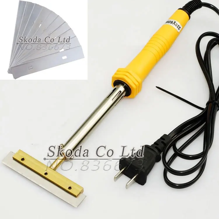 Free Shipping 60W Remove UV glue soldering iron+10 pcs 10cm Blade For Lcd Screen Refurbish repair tool