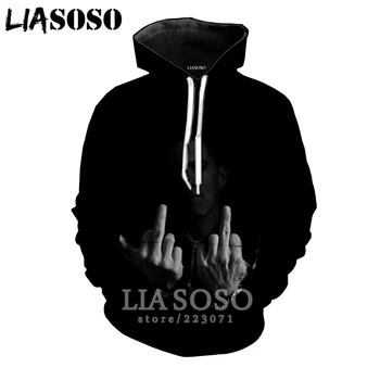 

LIASOSO 2019 Winter New Men Women Sweatshirt 3D Print Rapper Eminem Hoodie Long Sleeve Casual Harajuku Hip Hop Pullover B011-11
