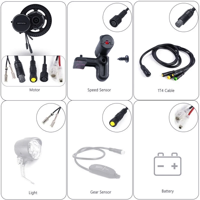 Фара для электровелосипеда в Conversion Kit BAFANG BBS02B 750W 48V электрический двигатель Bafang