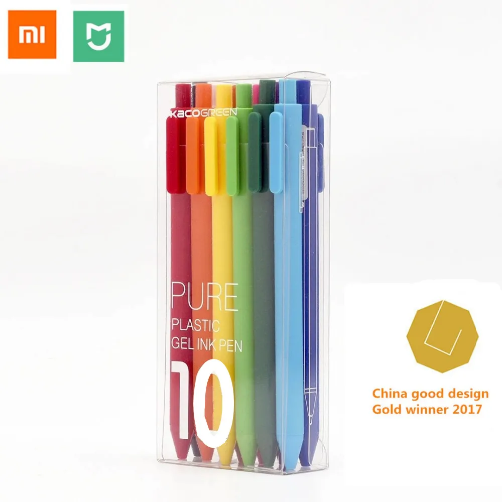 Цветная авторучка Xiaomi mijia ручка KACO 20/10 видов цветов 0 5 мм длина записи 400 м