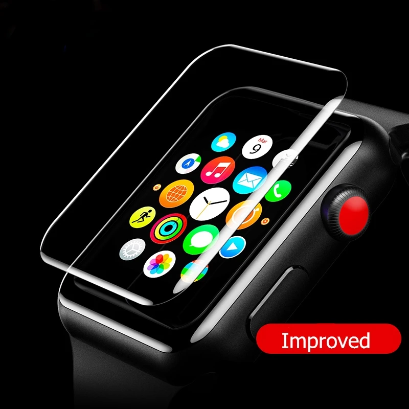 2 шт./упак. 3D анти-шок TPU(не Стекло) полный охват Защитная пленка для Apple Watch, версии Экран Защитная крышка 38 мм 42 мм 40 мм 44 мм