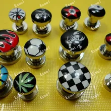 Лидер продаж; модные хорошее эмаль уха тоннеля модульное носилки 20 шт. нержавеющей стали Expander пирсинг LB323