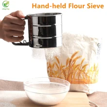 ChangYang ручная мука просеиватель порошковое сито ручной нержавеющей стали однослойный тонкая сетка сахарная пудра сито для дома