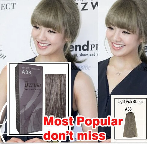 Berina A38 Light Ash Blonde Color Cream Hair Dry Permanent Fashion