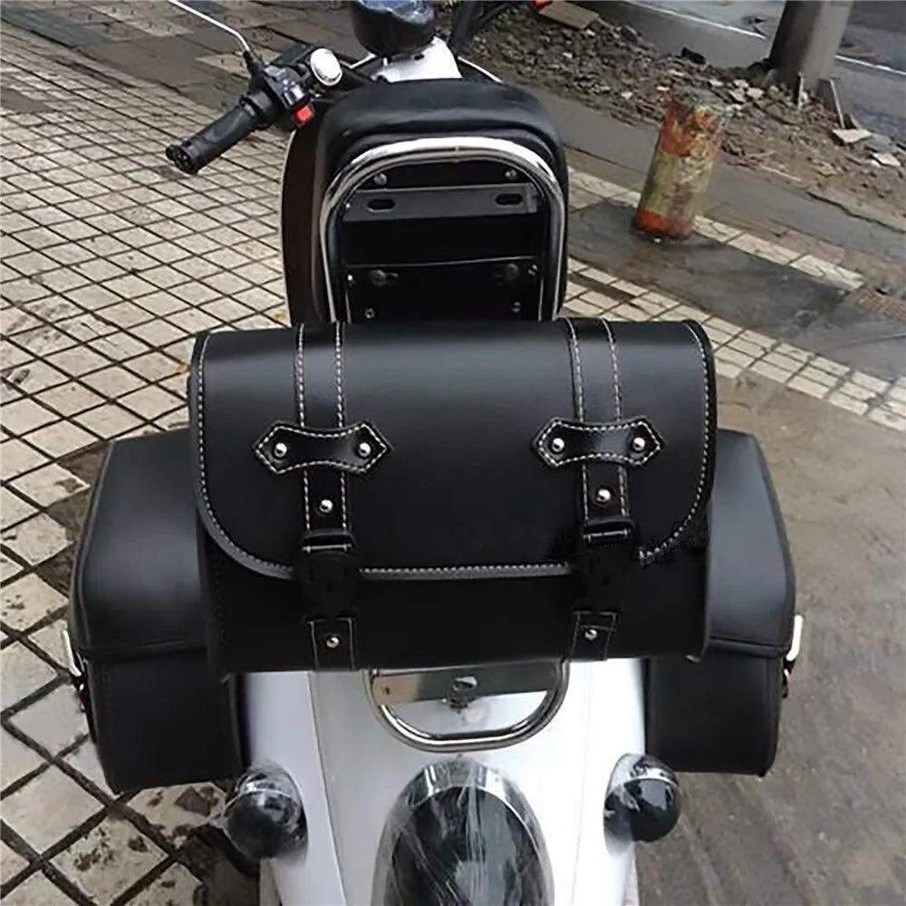 For Harley Sportster XL883 XL1200 Universal Motorcycle Saddlebag Model Side PU Leather Luggage Saddle bag Storage Tool Pouch