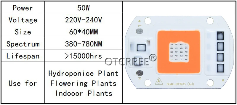 20W 30W 50W LED Phyto Light AC220V Grow Lamps With Lens Reflector Red+Blue LED Growing Lights Full Spectrum For Plants Seed