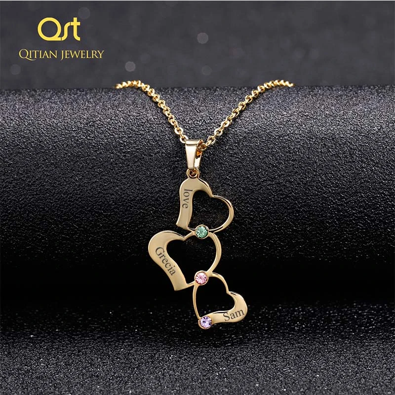 UK Seller Free P&P Women's Gold Heart Shaped Necklace 