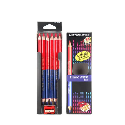 

Red and blue pencils Double-ended pencil Design drawing marker color pencil art hand drawing special marker pen 12pcs