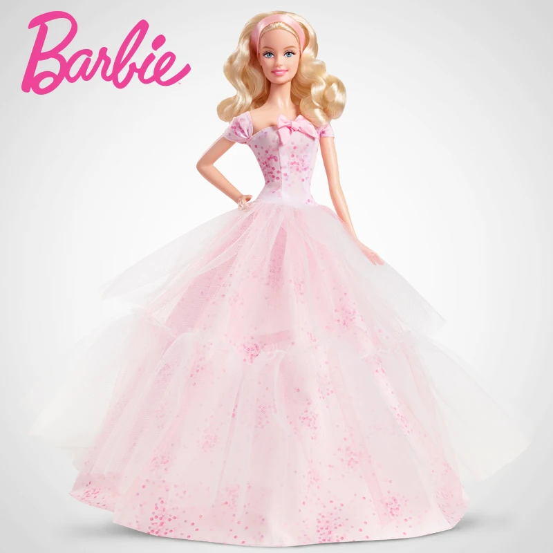 Кукла Барби Коллекционное издание с пожеланиями на день рождения куклы Принцессы Барби подарок на день рождения для девочек DGW29