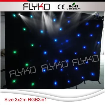 

Free Shipping wedding led light RGB 3in1 LED Star Cloth Decoration on Wedding