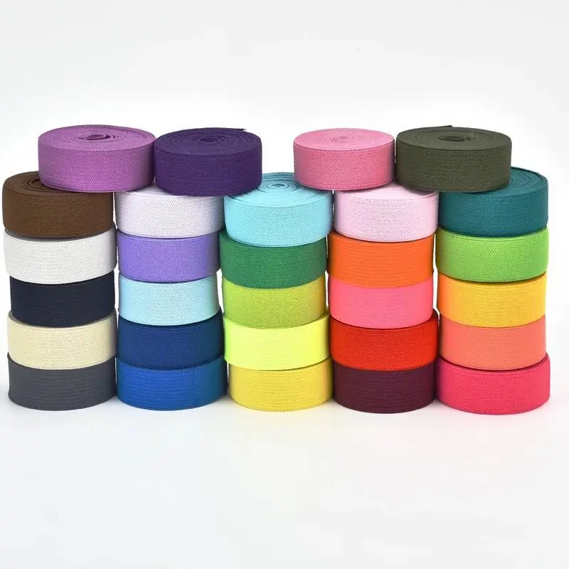 Широкая резинка для шитья. Эластичная резинка цветная. Цветная тесьма. Разноцветные атласные ленты. Цветная тесьма.