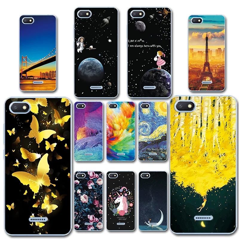 

Soft TPU Phone Case For Xiaomi Redmi 6A 5.45 inch Cover Colorful Painted Novelty Shell Para For Xiaomi Redmi 6A 6 A Capa Fundas