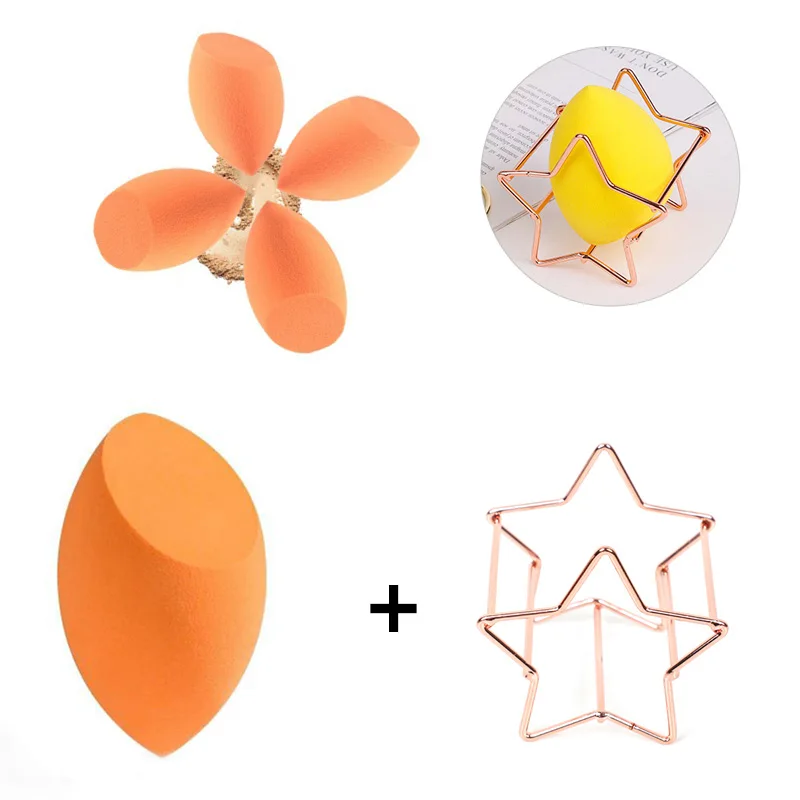 1 Набор губка для макияжа в форме яйца+ губка в форме звезды, сушильная подставка, держатель для профессионального макияжа