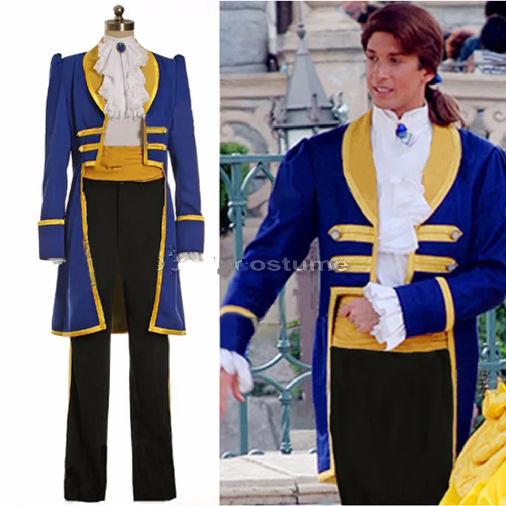 

Free shipping Beauty and the Beast Adult Costumes Prince Adam Cosplay costume halloween cosplay