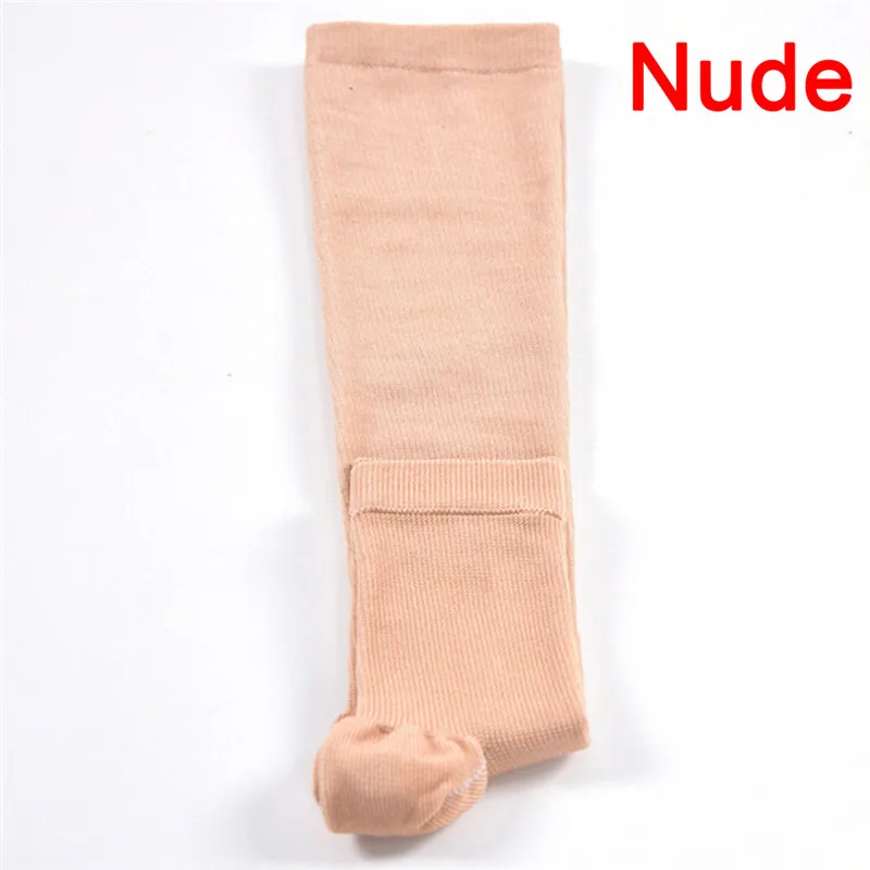 1 пара, компрессионные эластичные Медицинские носки для сна без пальцев, поддерживающие гольфы, открытые варикозные носки - Цвет: ND