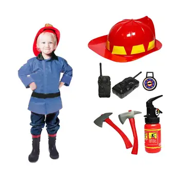 

Children's Simulation Fire Caps Toys Play House Role Play Firefighters Toys Puzzle Playset Brave Firefighter Best Gift In Stock