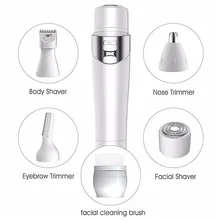 5 в 1 Дамский Эпилятор Бритва для удаления волос Бритва для волос бритва с насадками триммер для бровей формовочный нож кисть для очистки дица