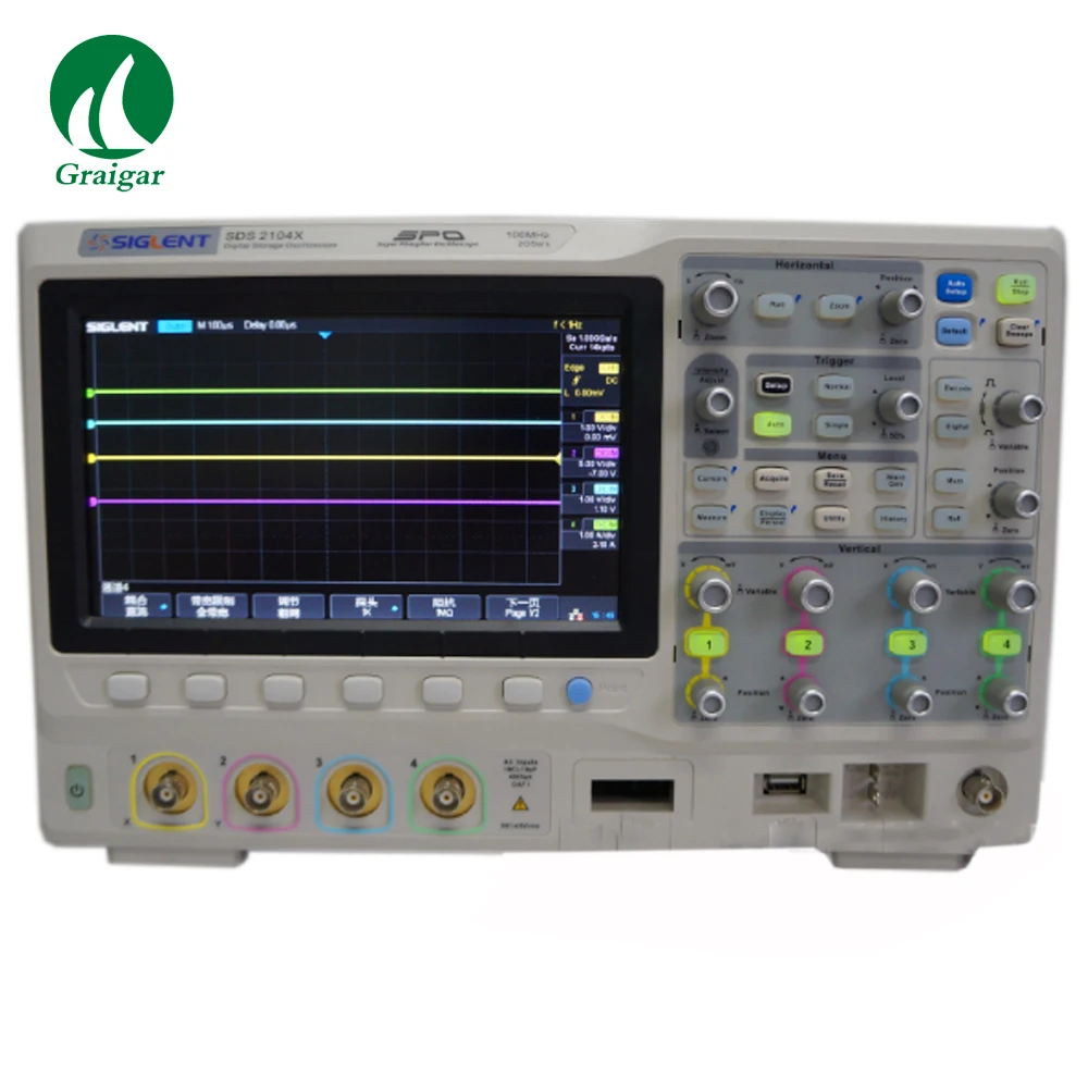 Siglent SDS2104X супер фосфорный цифровой осциллограф 100 МГц полоса 2 GSa/s 4 канала +