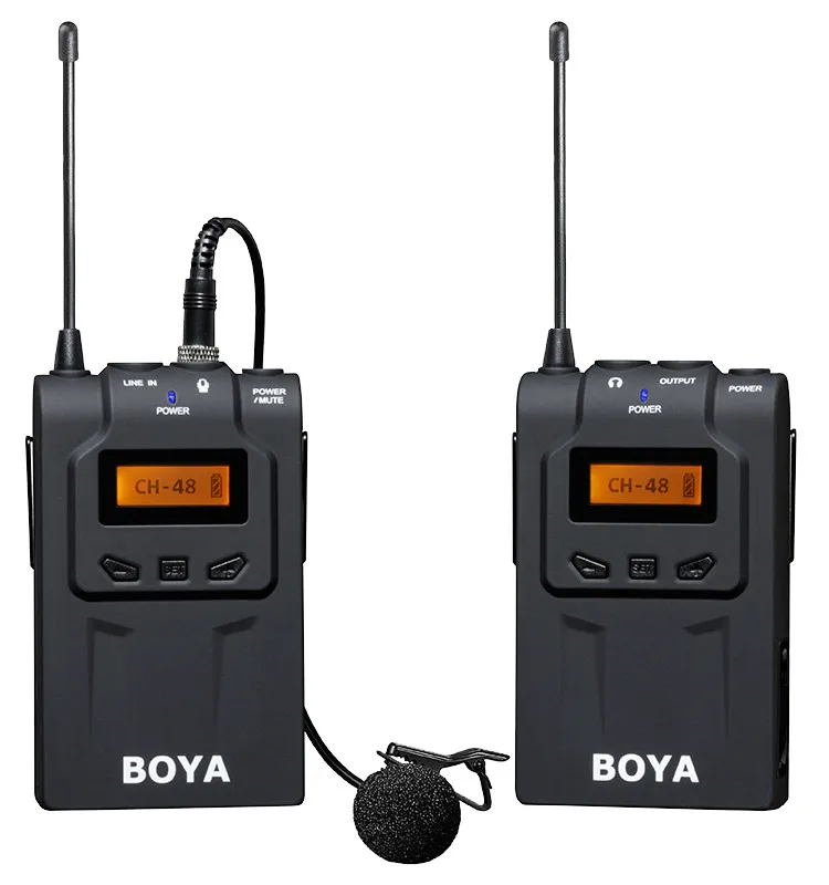 BOYA BY-WM6/BY-WM5/BY-WM8 UHF Беспроводная микрофонная система всенаправленный петличный микрофон для ENG EFP DV DSLR