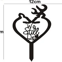 100 шт/партия креативные "мы все еще делаем" дизайн сердца акриловые свадебные вставленные карты торт Топпер украшения для торта для вечеринки