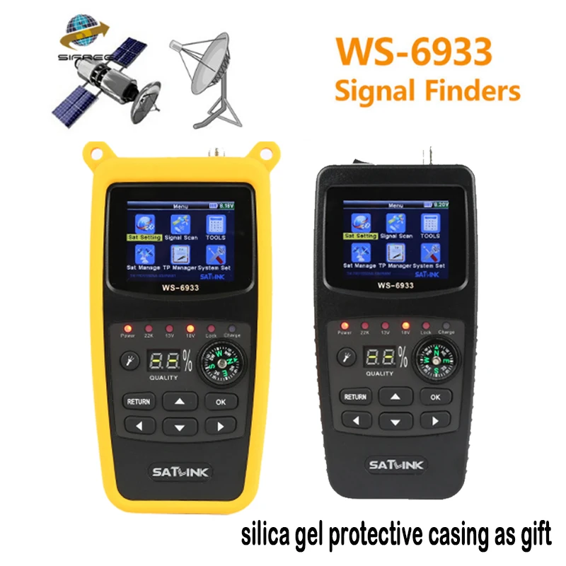 

DVB-S2 Satlink WS-6933 satfinder satellite finder satlink WS6933 2.1 Inch LCD Display DVB-S FTA C&KU BandMeter