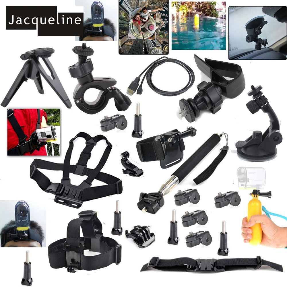 

Jacqueline for Mount Set Accessories Kit for Sony Action Cam HDR-AS15 AS20 AS30V AS200V AS100V AS200V FDR- X100V/W 4K ACTION