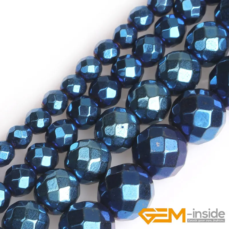Black Magnetic Hematite Gemstone Drum Beads For Jewelry Making Free Shipping 15" 