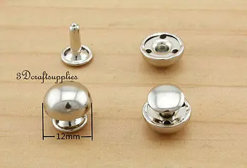 

rivets leather rivet bag clothing shoes dome 40 sets 12 mm nickel G87