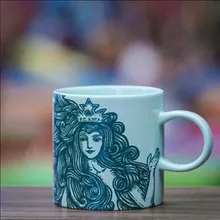 Классическая Русалочка Кружка Мода Красота сирена керамическая кофейная чашка брендовая чашка для подарка на Рождество