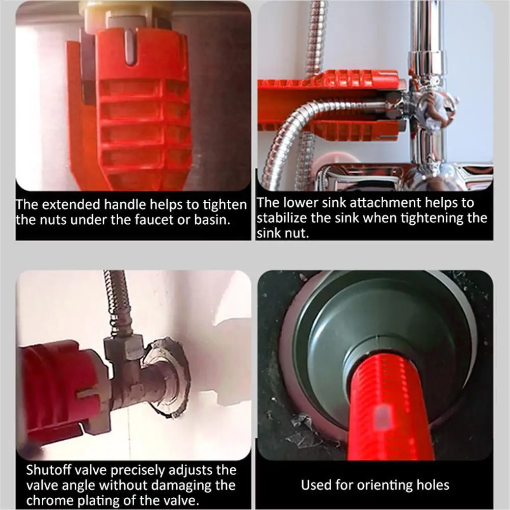 Кран раковина установщик двойной головкой сервисный ключ для смесителя гаечный ключ противоскользящие, для ванной Универсальный Lavabo пол воды гаечные ключи раковина гаечный ключ