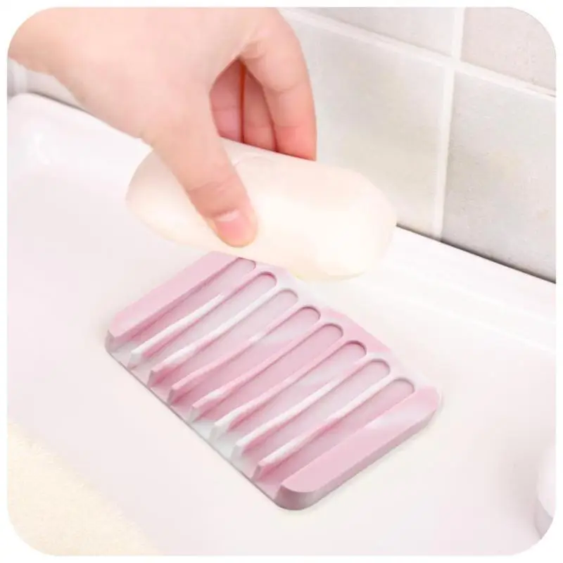 

Soap Storage Holder Home Kitchen Tool Silicone Rack Anti Slip Soap Dish Storage Organizer Tray Holder for Bathroom Toilet Use