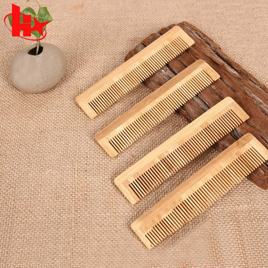

100PCS Natural Peach Wood Hair Comb Peach Wood Teeth Healthy No-static Massage Hair Wooden Comb 15cm Length D30