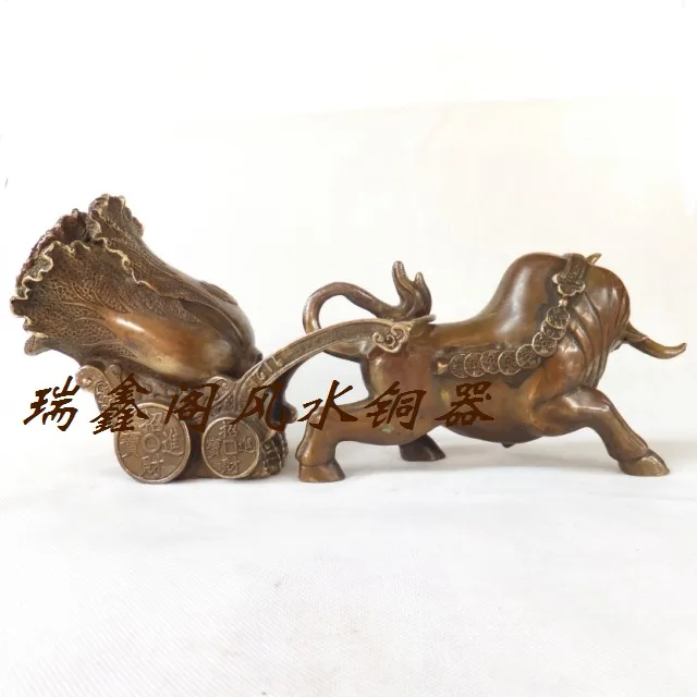 

Bronze statue copper cattle chinese cabbage Bronze decoration cattle one hundred financial Large cattle