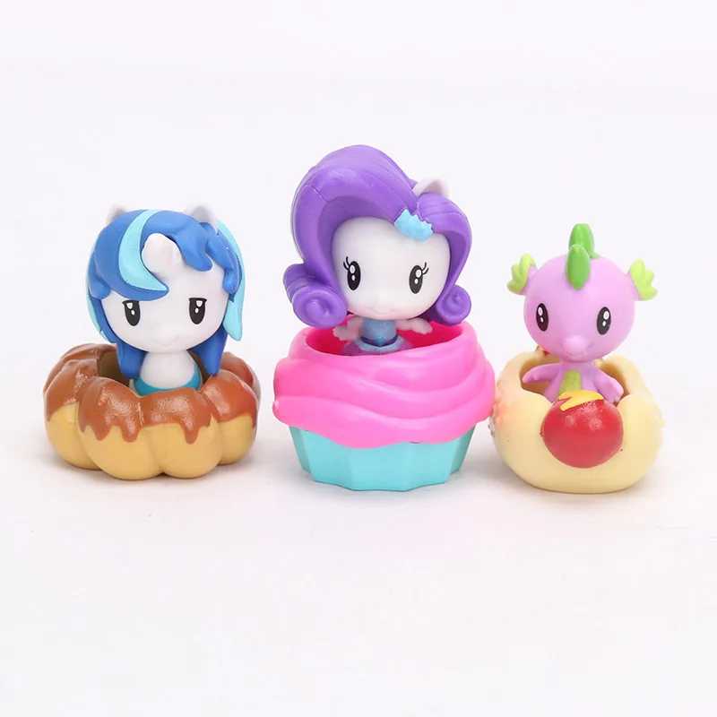 1 шт. игрушки My Little Pony Cafeteria Cuties Mini Dolls Friendship is Magic Rainbow Dash Twilight Sparkle|Игровые фигурки и