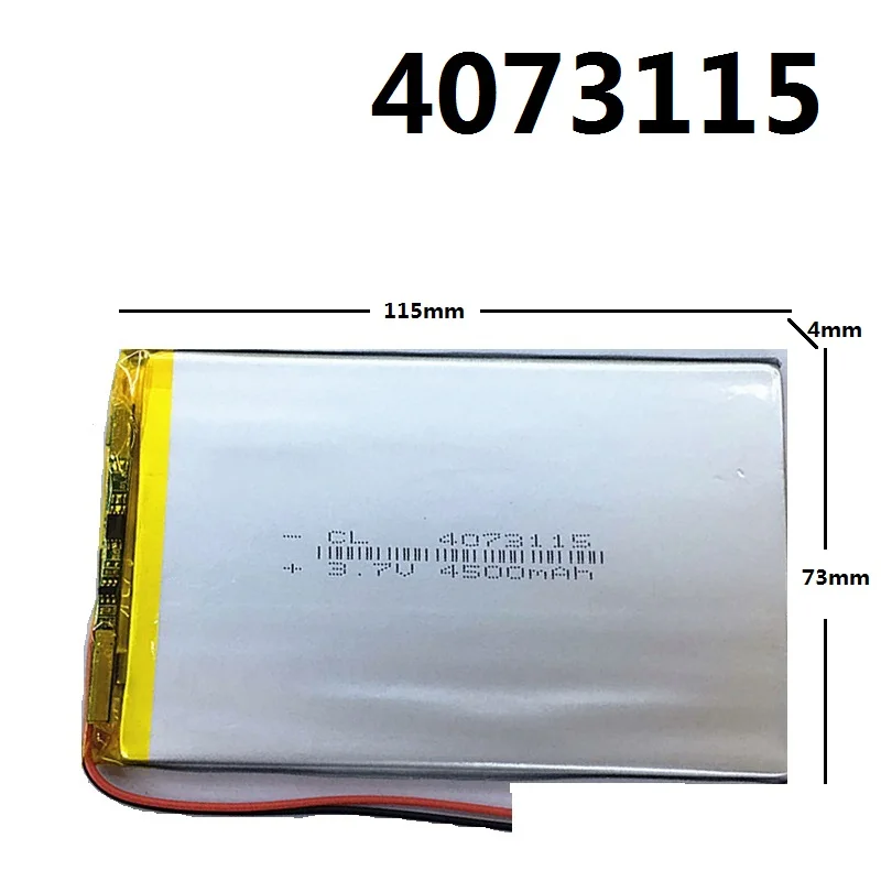 

4500mAh 3.7V 4073115 Battery Li-po Rechargeable Batteries for Tablet PC NOVO7 Venus Crystal Elf Aurora Tornados MP4 Replacement