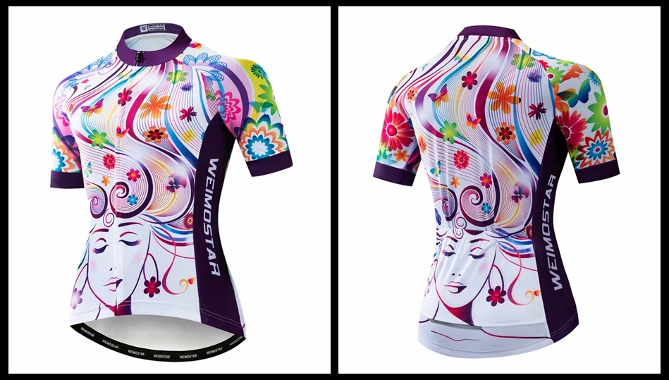 Weimostar женский череп Велоспорт Джерси быстросохнущая рубашка для езды на велосипеде дышащий MTB велосипед Джерси анти-УФ велосипед Одежда Майо Ciclismo