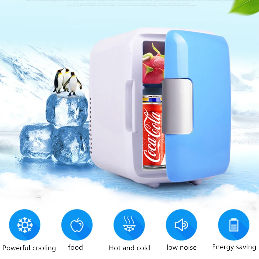 mling 4L Car Use Refrigerators Ultra Quiet Low Noise Car Mini Refrigerators Freezer Cooling Heating Box Fridge Fishing camping