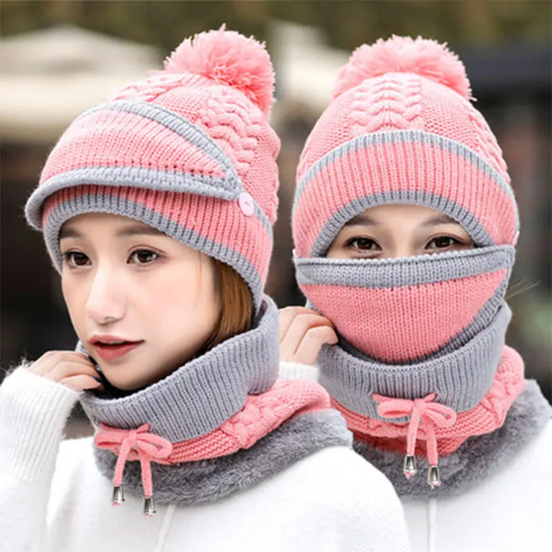pink womens winter hat