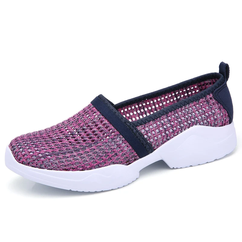 

LEMAI Women Loafers Flats Shoes Summer Breathe Mesh Slip-on Loafers Fashion Fly Knit Lightweight Sneakers Ladies Womans Shoe