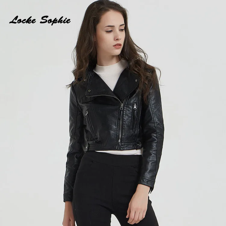 1pcs Women Plus size short jacket blazers 2019 Autumn PU leather Splicing faux fur Small Jacket ladies Skinny locomotive blazers