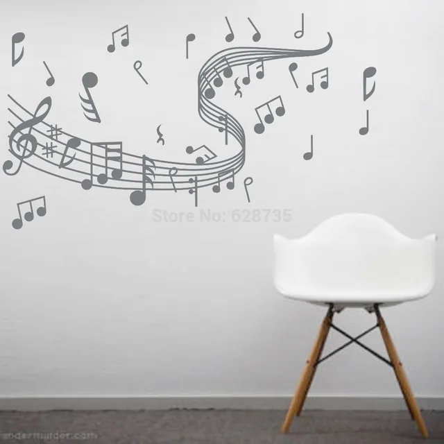 musical note wall decals creative vinyl wall art sticker decor dance
