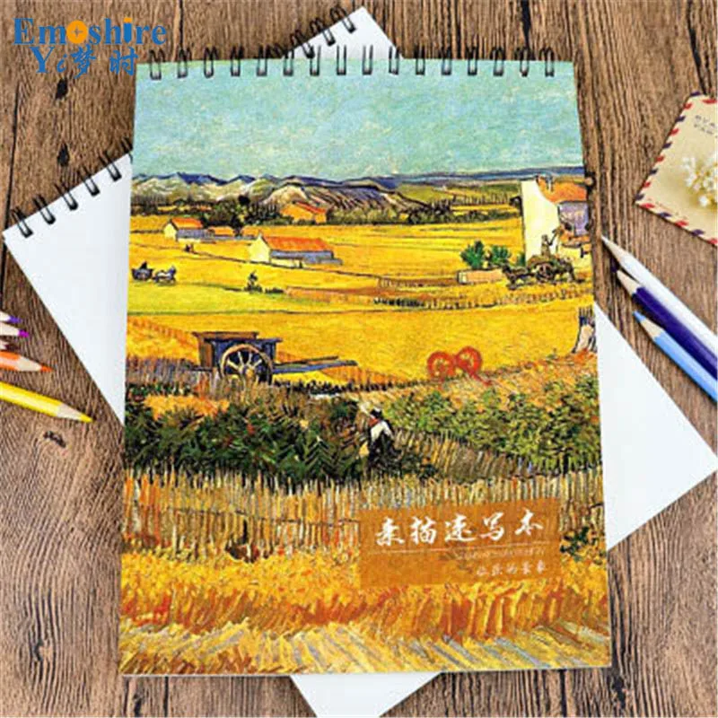 Emoshire 16k Creative Sketchbook Hand Painted Chinese Wind Art Painting A4 Ancient Wind Speed Book Wholesale (3)