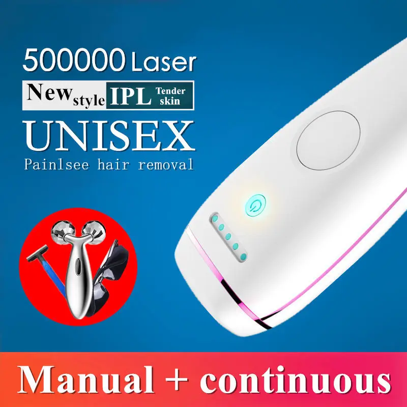 

500,000 laser Portable Home Laser Permanent Hair Removal Device Ladies Epilator Trimmer for Face Body IPL Permanent Hair Removal
