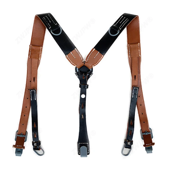 $US $36.99  WWII WW2 Army Marked Leather Y-Strap Hunting Sling Jungle Black DE/105101 HIGH QUALITY